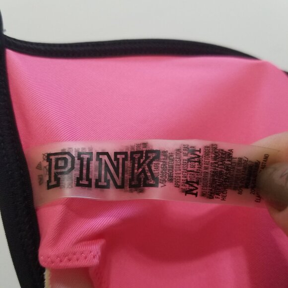 PINK Victoria's Secret Swim Triangle Padded Bikini Top Size M - Picture 5 of 6